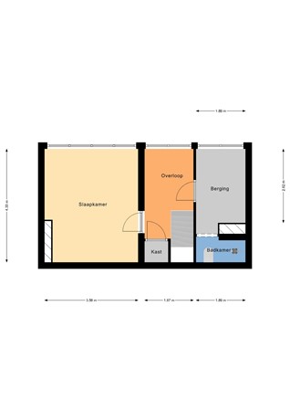 Floorplan - Doezastraat 19A01, 3039 ZB Rotterdam